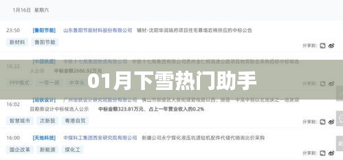 冬季熱門助手，一月雪落助手