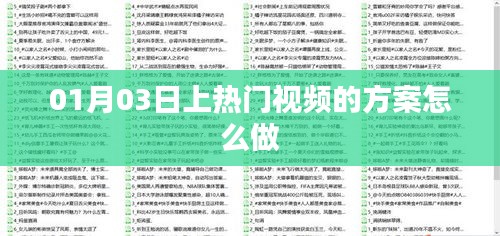 熱門(mén)視頻方案制作攻略，從策劃到實(shí)施