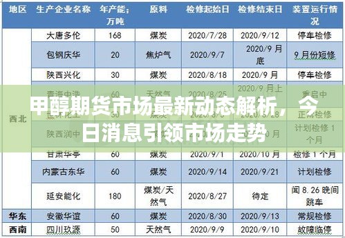 甲醇期貨市場最新動態(tài)解析，今日消息引領(lǐng)市場走勢