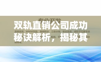 雙軌直銷公司成功秘訣解析，揭秘其排名背后的秘訣