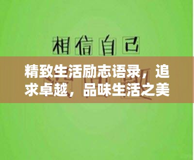 精致生活勵(lì)志語(yǔ)錄，追求卓越，品味生活之美韻律篇章