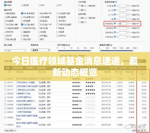 今日醫(yī)療領(lǐng)域基金消息速遞，最新動態(tài)概覽