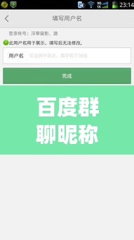 百度群聊昵稱，個性文化碰撞，獨特標簽展現(xiàn)