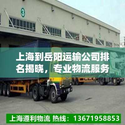 上海到岳陽運輸公司排名揭曉，專業(yè)物流服務商榜單來襲！