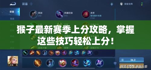 猴子最新賽季上分攻略，掌握這些技巧輕松上分！