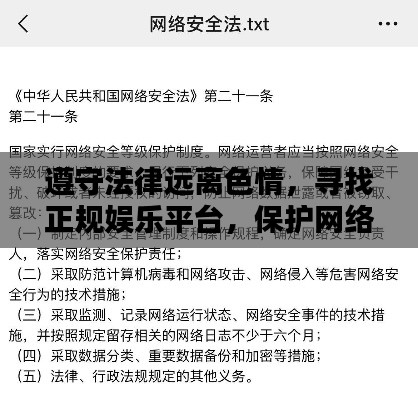 遵守法律遠(yuǎn)離色情，尋找正規(guī)娛樂(lè)平臺(tái)，保護(hù)網(wǎng)絡(luò)安全你我他