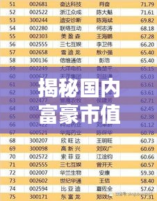 揭秘國(guó)內(nèi)富豪市值排名前十，誰(shuí)是真正的億萬(wàn)富翁？