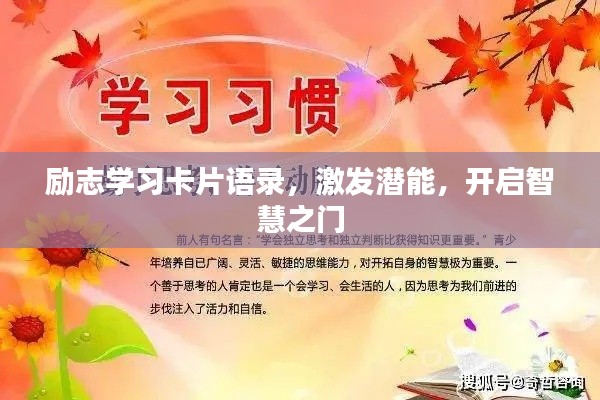 勵志學習卡片語錄，激發(fā)潛能，開啟智慧之門
