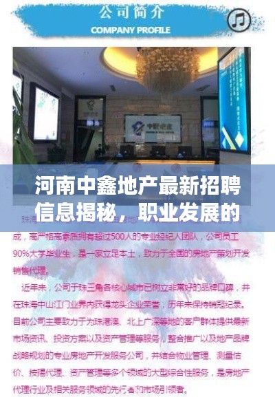 河南中鑫地產(chǎn)最新招聘信息揭秘，職業(yè)發(fā)展的理想新天地
