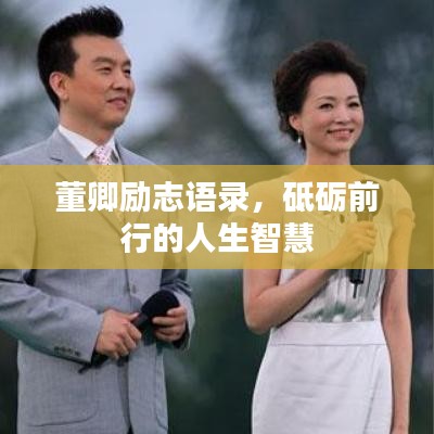 董卿勵志語錄，砥礪前行的人生智慧