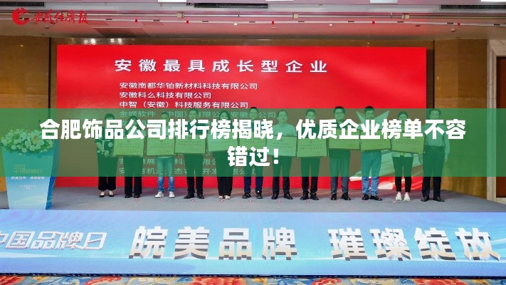合肥飾品公司排行榜揭曉，優(yōu)質(zhì)企業(yè)榜單不容錯(cuò)過！