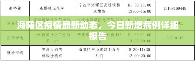 海曙區(qū)疫情最新動(dòng)態(tài)，今日新增病例詳細(xì)報(bào)告