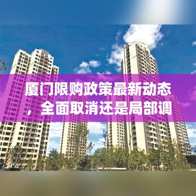 廈門限購政策最新動(dòng)態(tài)，全面取消還是局部調(diào)整？最新消息解讀！