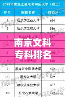 南京文科專科排名前十名校揭秘，學(xué)術(shù)明珠的探尋之旅