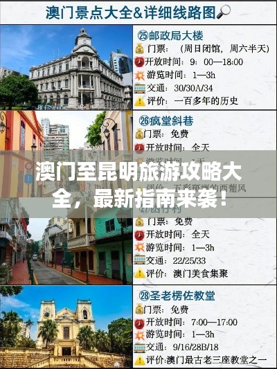 澳門至昆明旅游攻略大全，最新指南來襲！