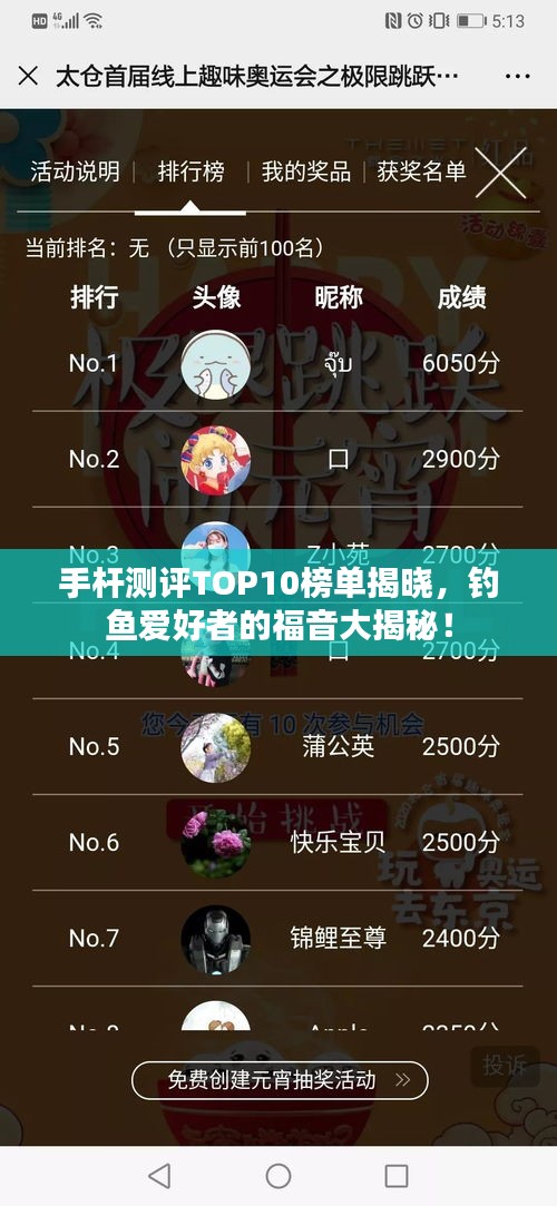 手桿測評TOP10榜單揭曉，釣魚愛好者的福音大揭秘！
