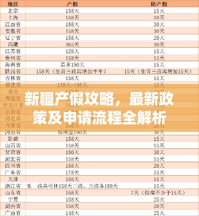 新疆產(chǎn)假攻略，最新政策及申請流程全解析