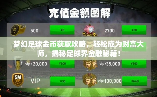夢(mèng)幻足球金幣獲取攻略，輕松成為財(cái)富大師，揭秘足球界金融秘籍！