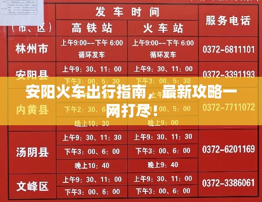 安陽火車出行指南，最新攻略一網(wǎng)打盡！