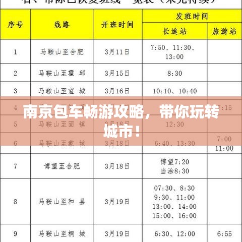 南京包車暢游攻略，帶你玩轉(zhuǎn)城市！