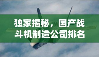 獨家揭秘，國產(chǎn)戰(zhàn)斗機制造公司排名榜單！