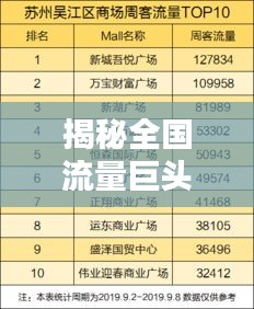 揭秘全國流量巨頭TOP10榜單！