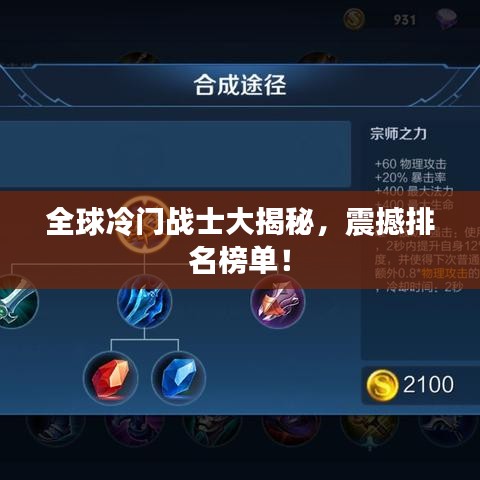 全球冷門戰(zhàn)士大揭秘，震撼排名榜單！