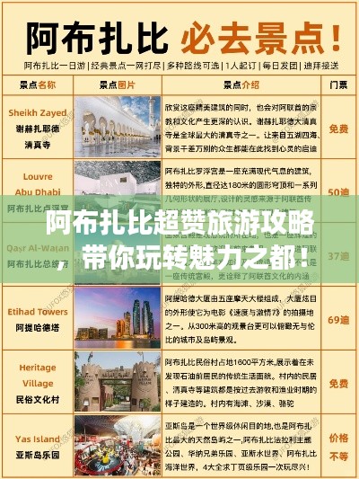 阿布扎比超贊旅游攻略，帶你玩轉(zhuǎn)魅力之都！