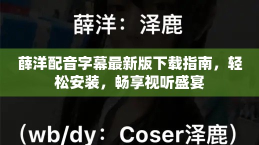 薛洋配音字幕最新版下載指南，輕松安裝，暢享視聽(tīng)盛宴