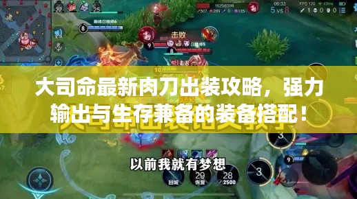 大司命最新肉刀出裝攻略，強(qiáng)力輸出與生存兼?zhèn)涞难b備搭配！