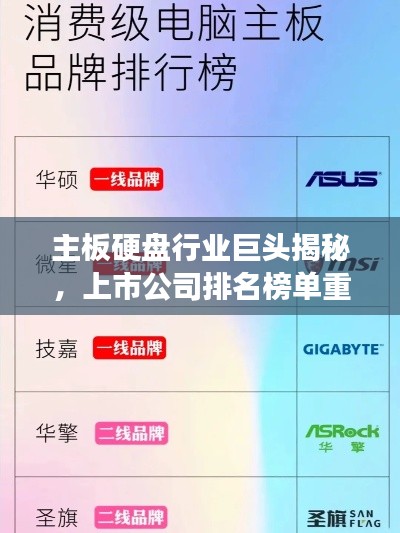 主板硬盤行業(yè)巨頭揭秘，上市公司排名榜單重磅出爐！