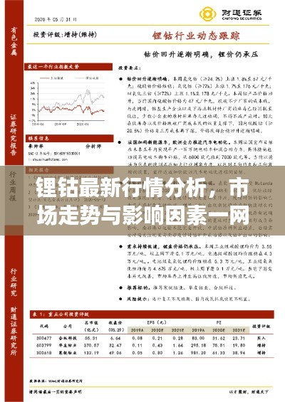 鋰鈷最新行情分析，市場(chǎng)走勢(shì)與影響因素一網(wǎng)打盡！