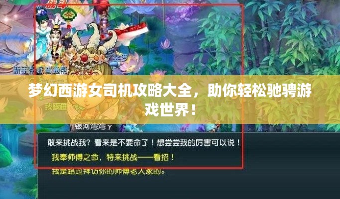 夢幻西游女司機攻略大全，助你輕松馳騁游戲世界！