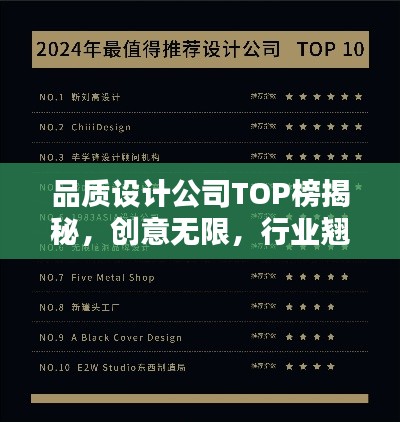 品質(zhì)設(shè)計(jì)公司TOP榜揭秘，創(chuàng)意無(wú)限，行業(yè)翹楚
