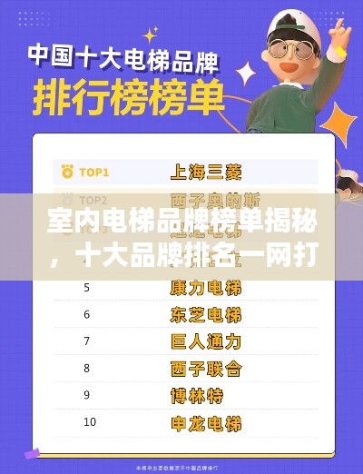 室內(nèi)電梯品牌榜單揭秘，十大品牌排名一網(wǎng)打盡！