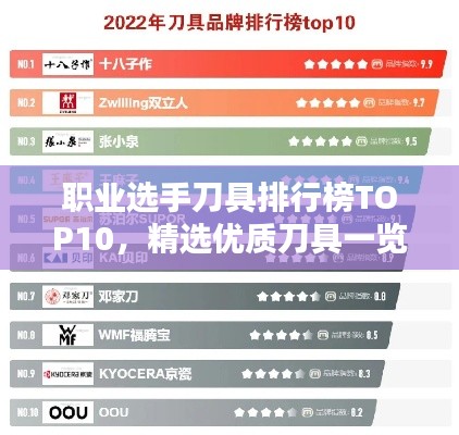 職業(yè)選手刀具排行榜TOP10，精選優(yōu)質刀具一覽