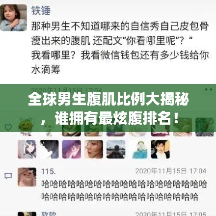 全球男生腹肌比例大揭秘，誰擁有最炫腹排名！