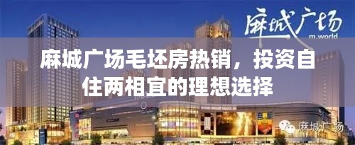 麻城廣場毛坯房熱銷，投資自住兩相宜的理想選擇