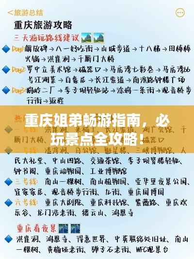 重慶姐弟暢游指南，必玩景點(diǎn)全攻略！