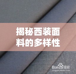 揭秘西裝面料的多樣性與選擇技巧，讓你輕松挑選優(yōu)質(zhì)面料！