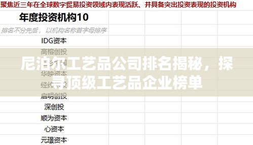 尼泊爾工藝品公司排名揭秘，探尋頂級(jí)工藝品企業(yè)榜單