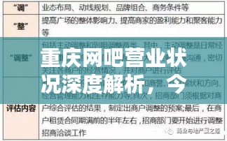 重慶網(wǎng)吧營業(yè)狀況深度解析，今日運營報告一網(wǎng)打盡！