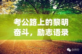 考公路上的黎明奮斗，勵志語錄喚醒你的每一個清晨